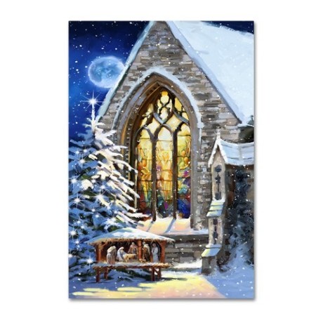 TRADEMARK FINE ART The Macneil Studio 'Christmas Manger' Canvas Art, 30x47 ALI09694-C3047GG